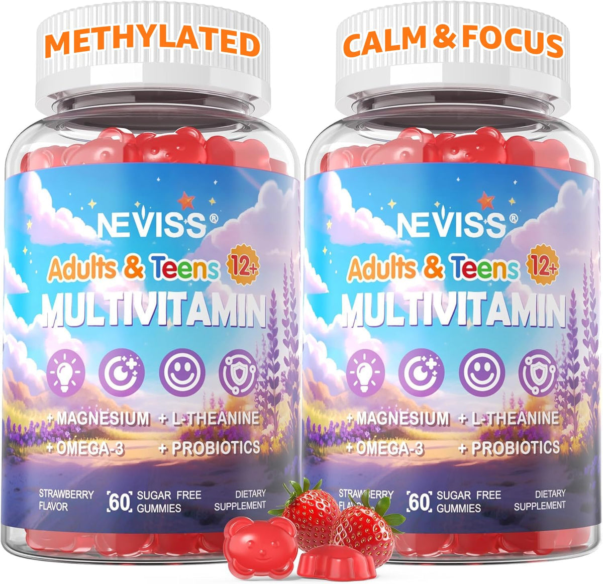 Gummies multivitamines NEVISS pour adolescents, vue de face
