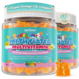 Gummies multivitamines Nextdia en pot avec étiquette visible