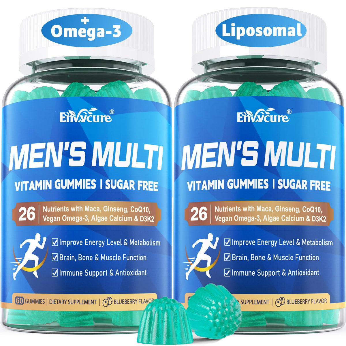 Gummies multivitaminés pour hommes EnvyCure vue de face