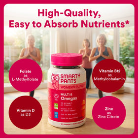 Gummies Multivitamines SmartyPants Femmes 50+ sur fond blanc