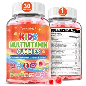 Gummies multivitamines Tcemundry pour enfants, 60 gummies, packaging avant