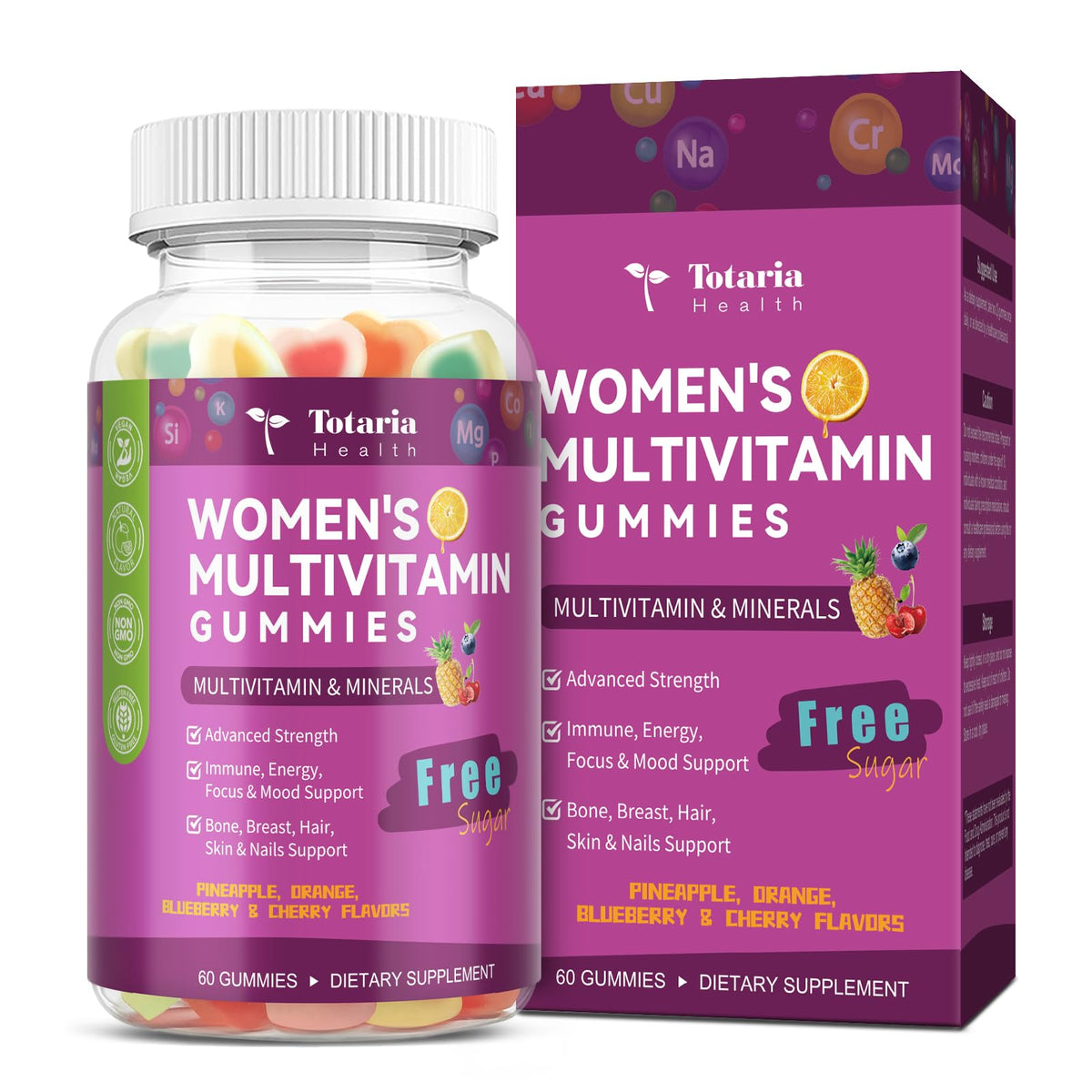 Gummies multivitamines Totaria pour femmes 14+, saveurs mélangées