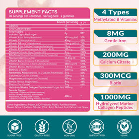 Gummies multivitamines VitalityPeak, pot ouvert avec gummies visibles