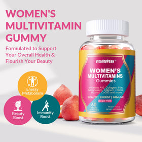 Gummies multivitamines VitalityPeak, vue de côté montrant la texture