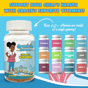 Gummies multivitamines Vitastars, forme étoile, couleur fruitée