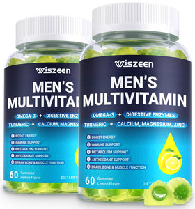 Gummies multivitamines Wiszeen pour hommes, vue de face