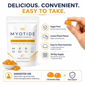 Gummies MYOTIDE avec une portion de 2 gummies