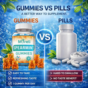 Gummies MYRELI à l'extrait de menthe verte 1000 mg, texture et couleur