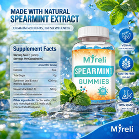 Gummies MYRELI à l'extrait de menthe verte 1000 mg, vue de côté