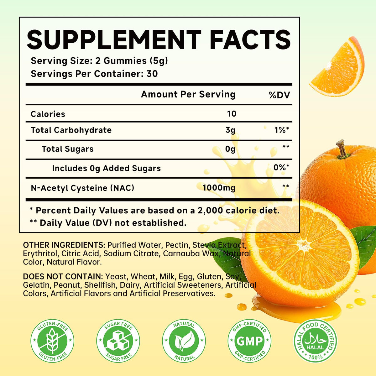 Gummies NAC 1000mg MOORGUMY avec étiquette sur fond blanc