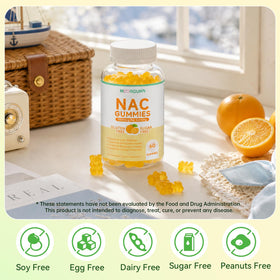 Gummies NAC 1000mg MOORGUMY avec ingrédients détaillés