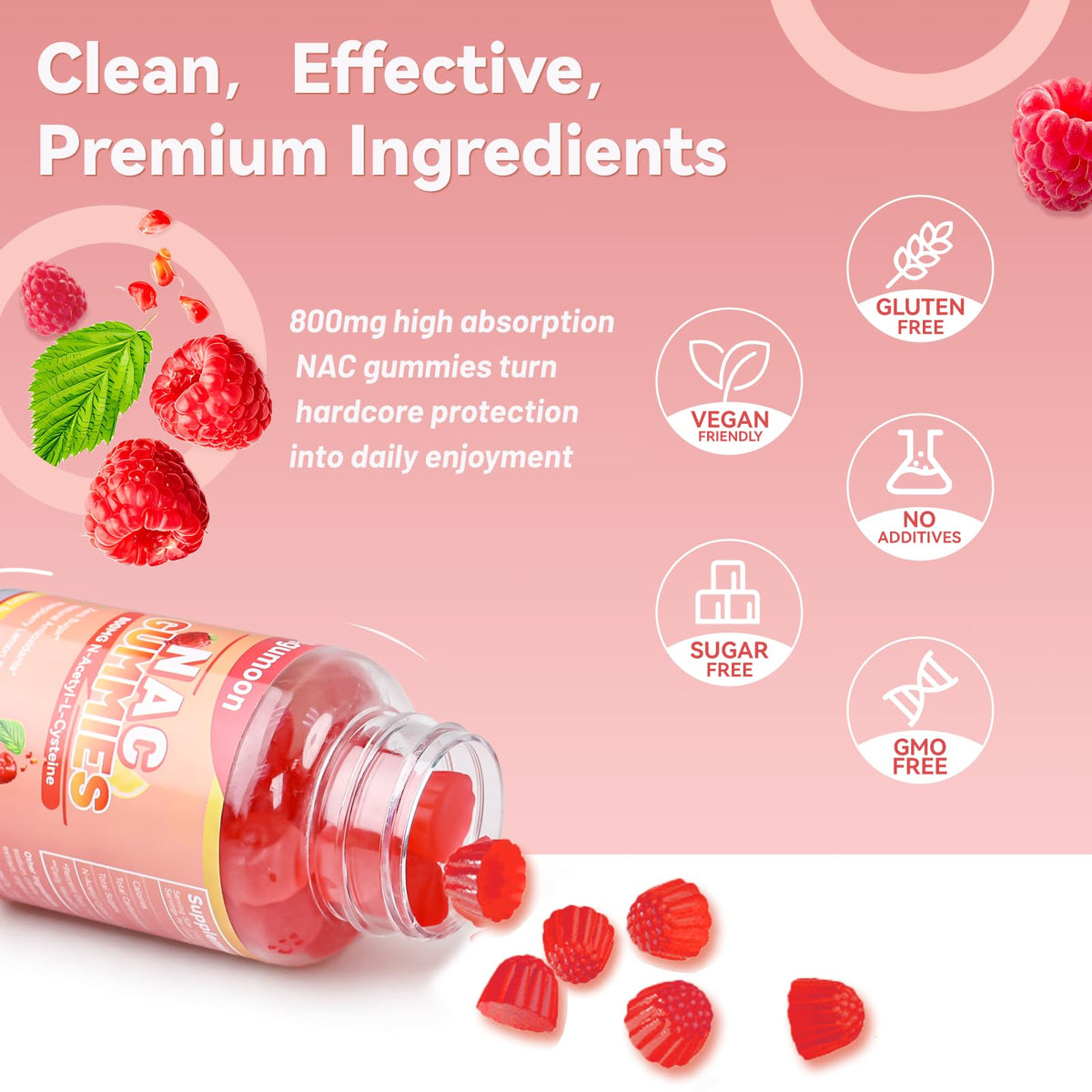 Gummies NAC Agumoon avec une cuillère à côté