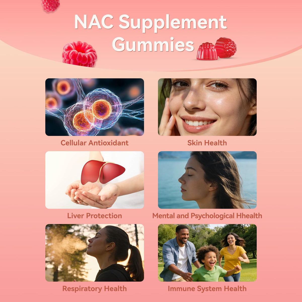 Gummies NAC Agumoon, vue de côté pour montrer la texture