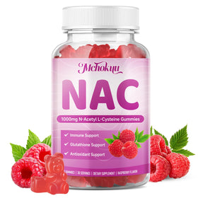 Gummies NAC Mchokuu 1000mg avec des ingrédients visibles