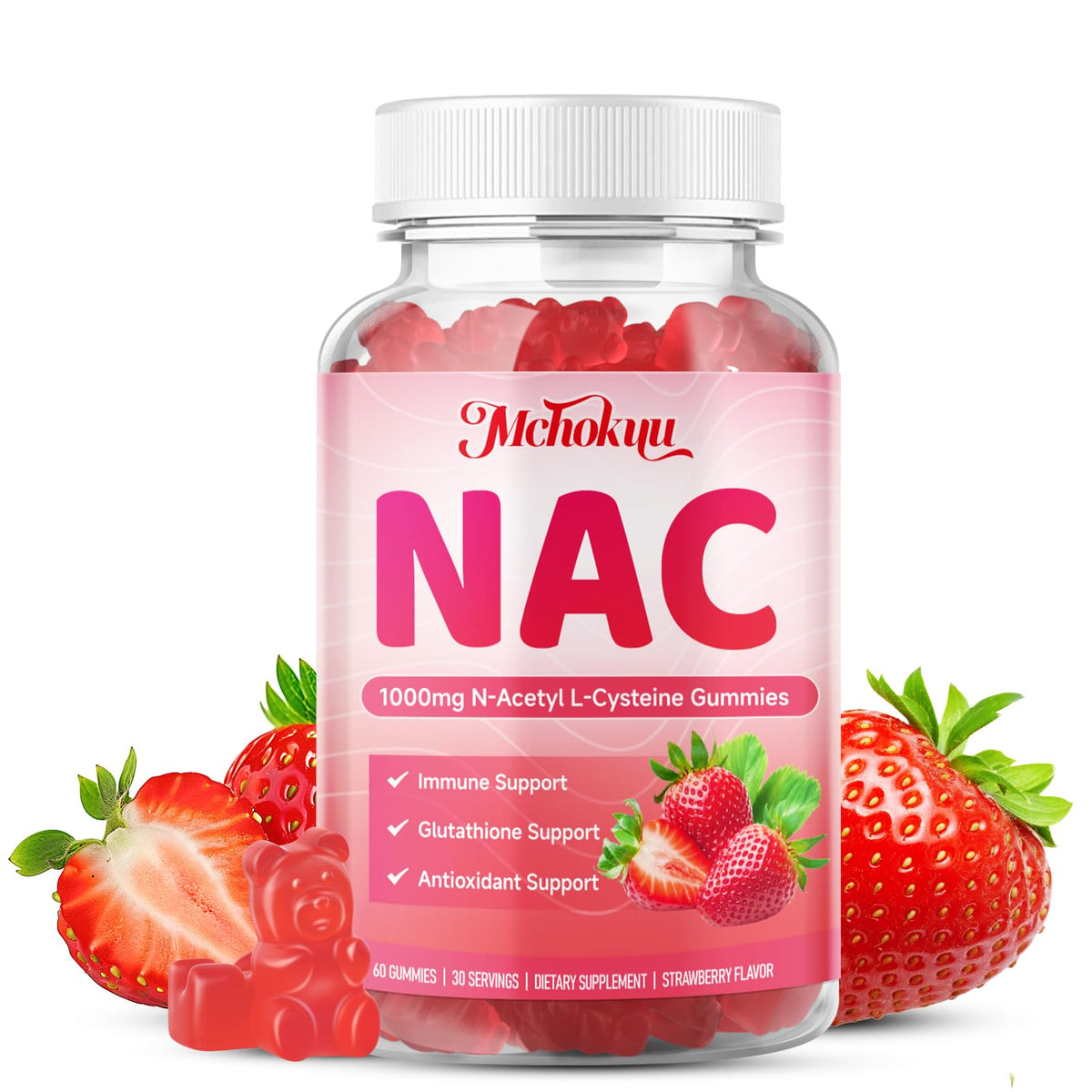 Gummies NAC Mchokuu dans une main