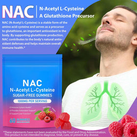 Gummies NAC Ruduwu dans une main, mise en scène