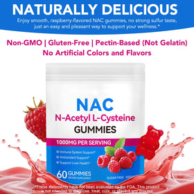 Gummies NAC Ruduwu, présentation des gummies sur un fond neutre