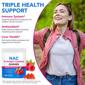 Gummies NAC Ruduwu sur une table, texture et couleur framboise