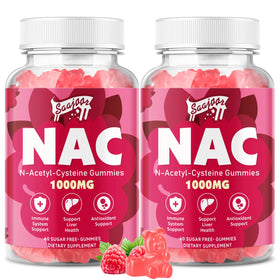 Gummies NAC Saajoor 1000mg sans sucre, emballage avant