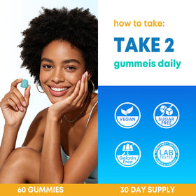 Gummies NAC Vazatisi 600 mg avec un verre d'eau