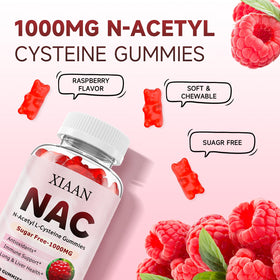 Gummies NAC XIAAN 1000mg framboise, ingrédients naturels