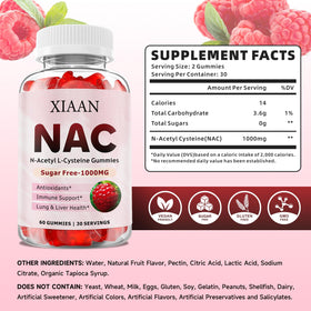Gummies NAC XIAAN 1000mg framboise, vue de côté