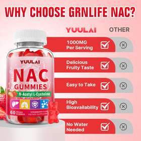 Gummies NAC YUULAI 1000mg, présentation du produit