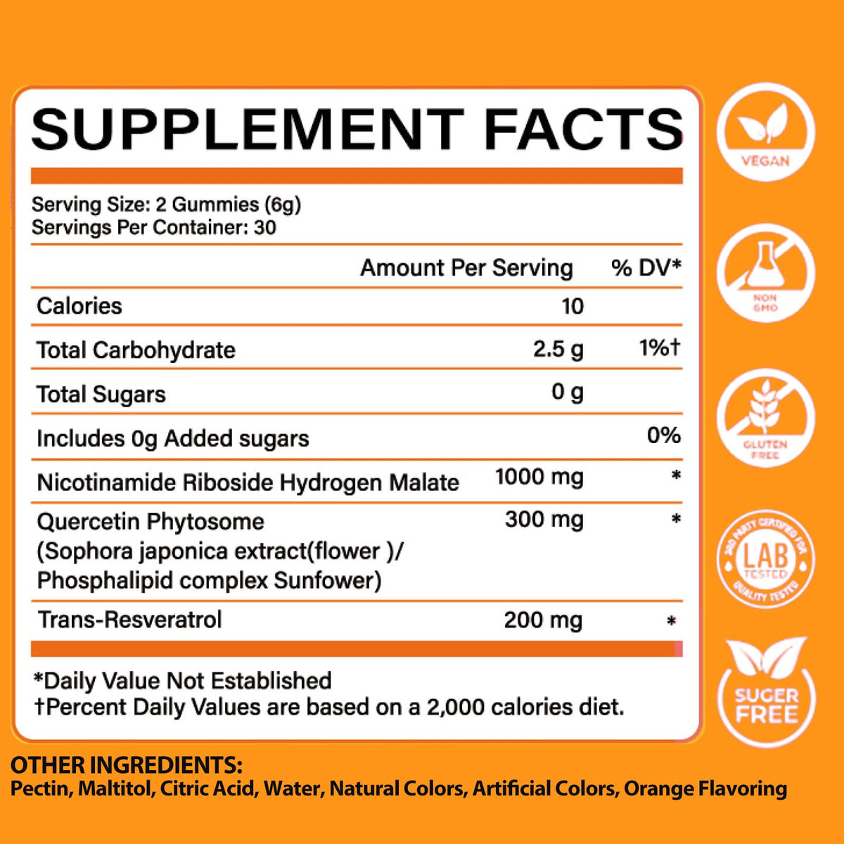 Gummies NAD⁺ NUTRATASTE dans un verre