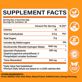 Gummies NAD⁺ NUTRATASTE dans un verre