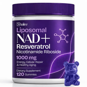 Gummies NAD+ Shailee 1000mg Resvératrol 120 pièces, vue de face