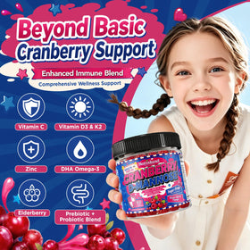 Gummies NATISLAND à la cranberry et D-Mannose, vue arrière du produit