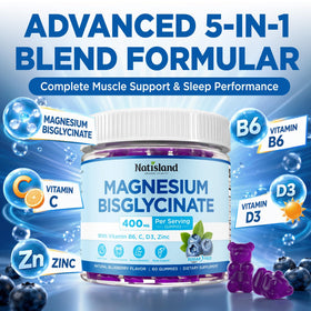 Gummies NATISLAND de Magnésium Bisglycinate avec myrtille