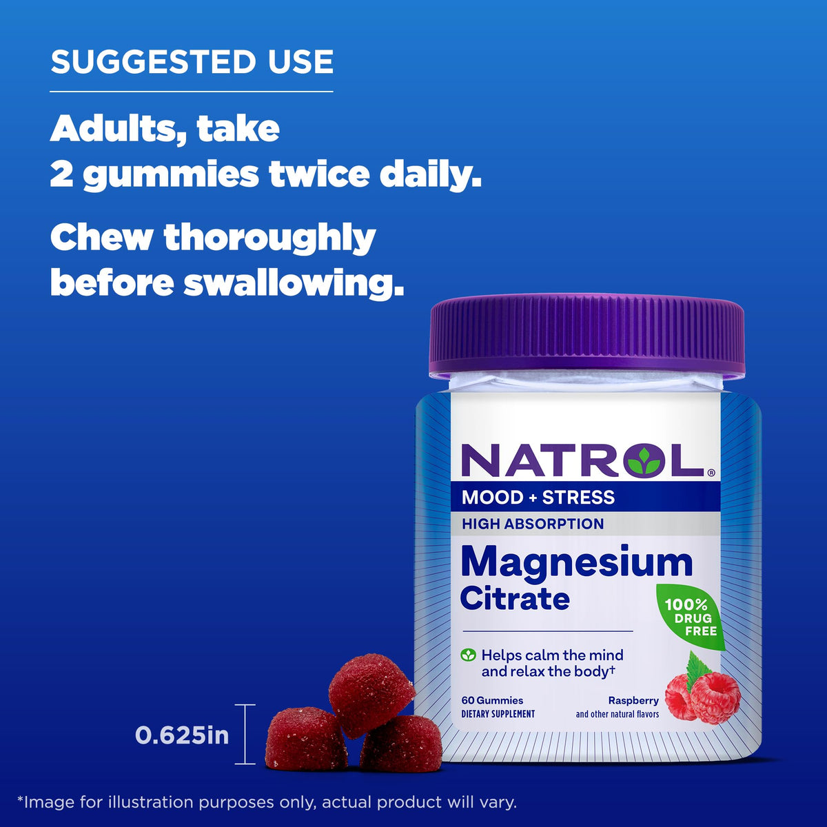 Gummies Natrol au magnésium citrate dans un bol