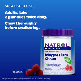Gummies Natrol au magnésium citrate dans un bol