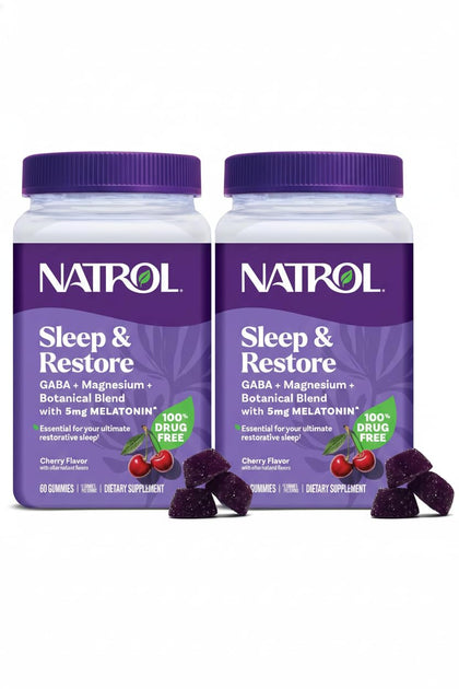 Gummies Natrol de Magnésium Glycinate avec Mélatonine 5mg - vue de face