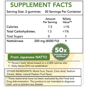 Gummies Nattokinase 4000 fu SIRIUS INTERNATIONAL sur une table