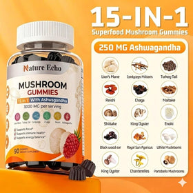 Gummies Nature Echo avec Ashwagandha sur une table