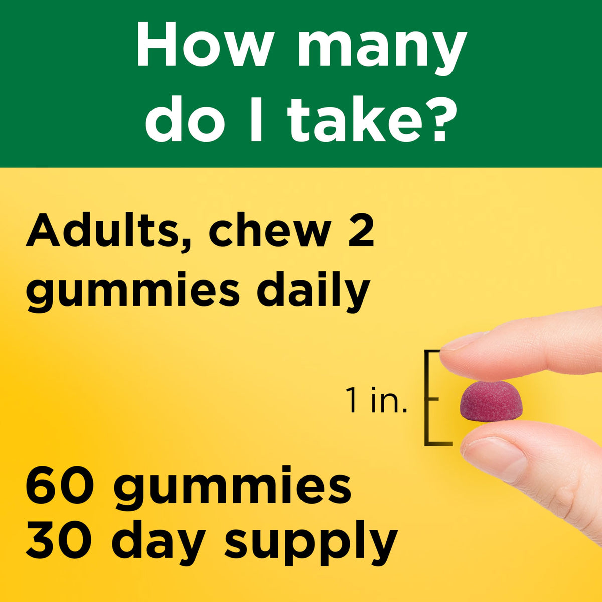 Gummies Nature Made sur une main