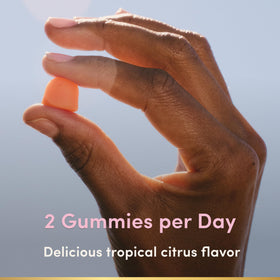 Gummies Nature's Bounty sur fond coloré