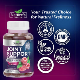 Gummies Nature's Choice dans une main, format pratique