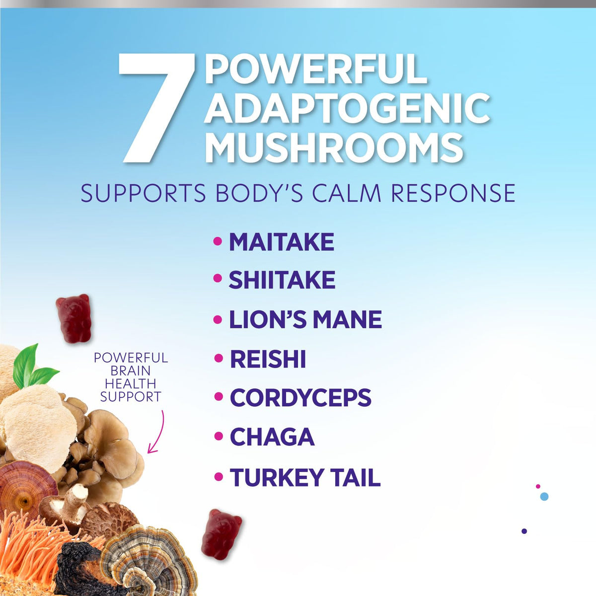 Gummies Nature's Nutrition avec ingrédients visibles
