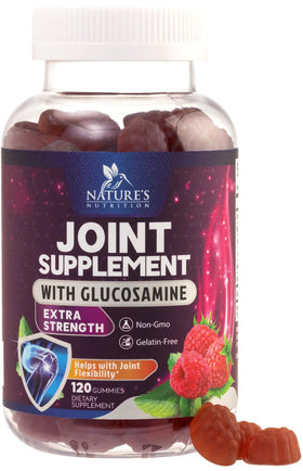 Gummies Nature's Nutrition de soutien articulaire avec glucosamine, vue de face