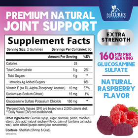 Gummies Nature's Nutrition pour le soutien articulaire, emballage