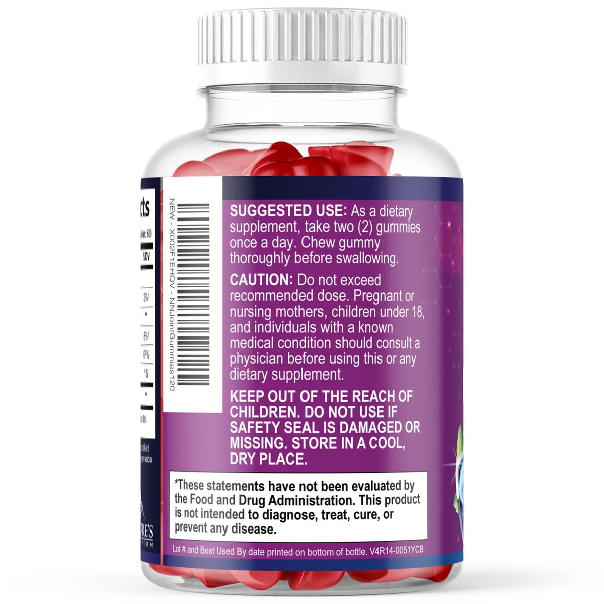 Gummies Nature's Nutrition, sur une surface en bois