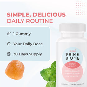 Gummies Nature’s NutriWave avec des ingrédients naturels autour