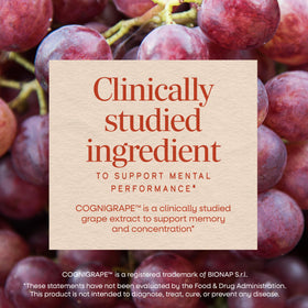 Gummies Nature's Way COGNIGRAPE 60 ct sur un bureau avec un ordinateur