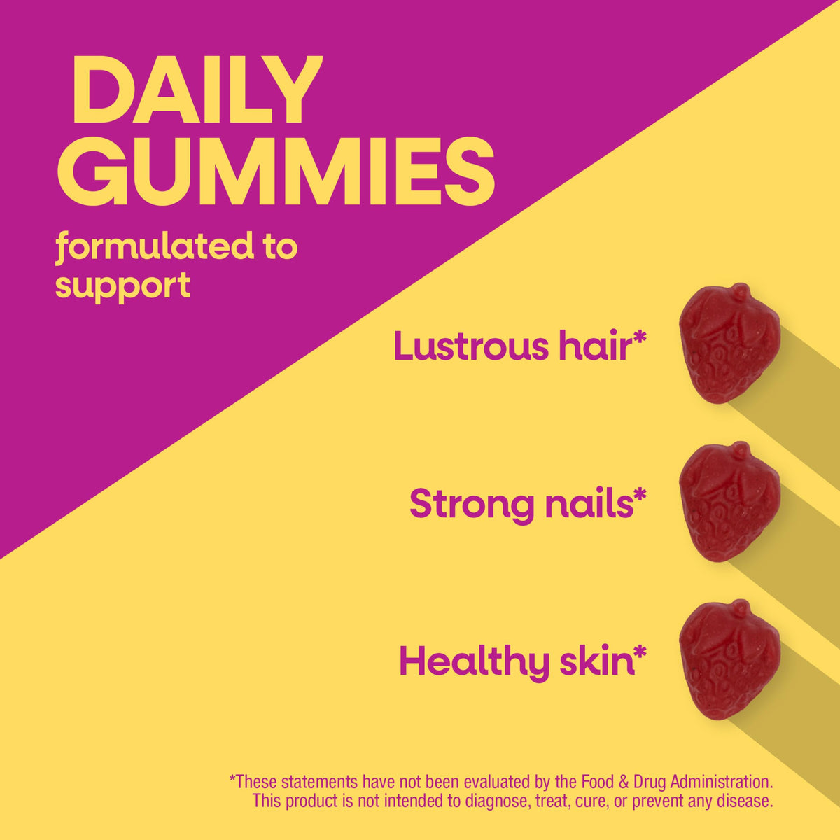 Gummies Nature's Way dans un bol avec des fruits