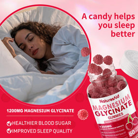Gummies Natures Aid en cerise sur un fond blanc