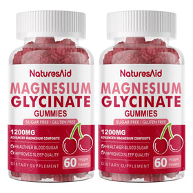 Gummies Natures Aid Magnésium Glycinate 1200mg cerise vue de devant