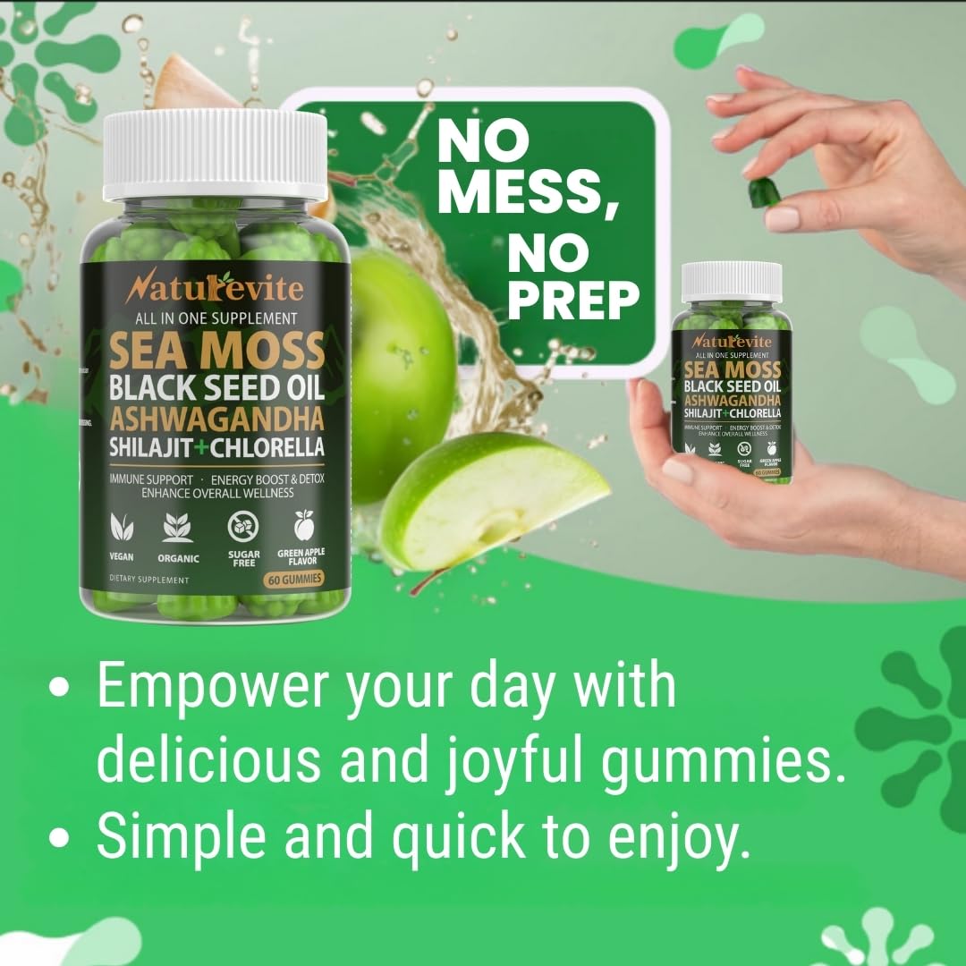 Gummies Naturevite 16-en-1 présentées sur une assiette